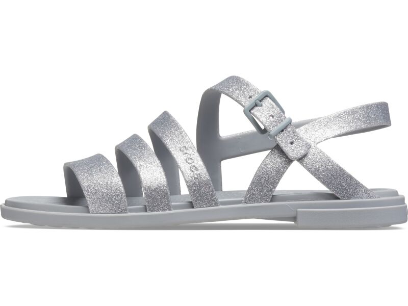 Crocs™ Tulum Glitter Sandal Women's Silver Glitter