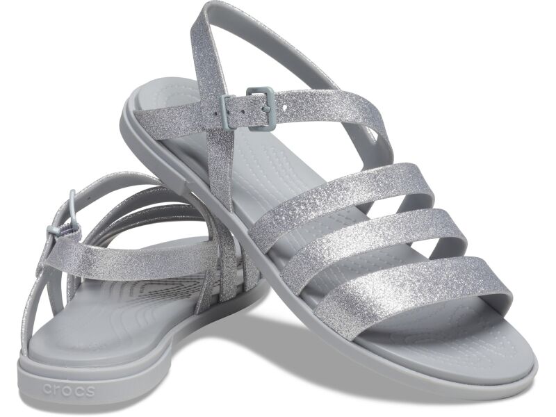 Crocs™ Tulum Glitter Sandal Women's Silver Glitter