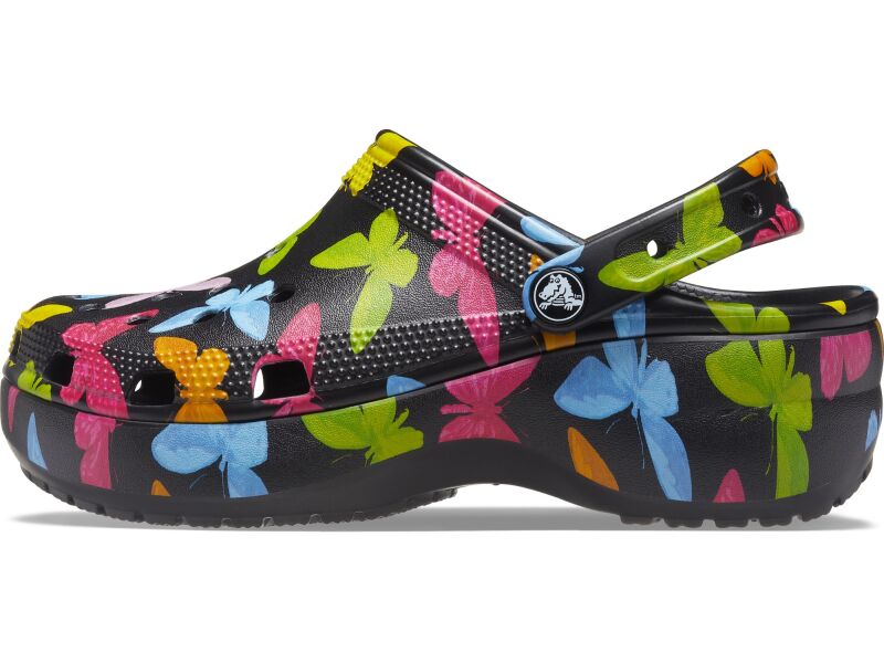 Crocs™ Classic Platform Graphic Clog Women's Butterfly/Black