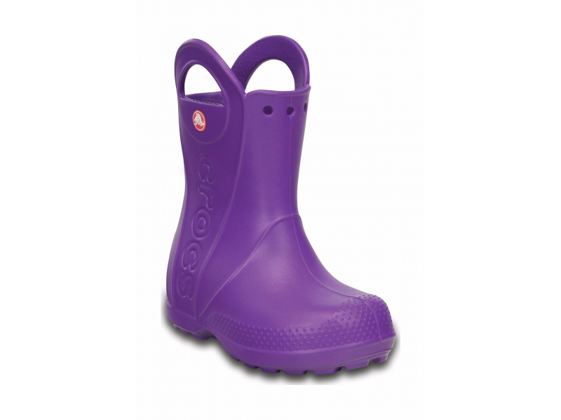Crocs™ Kids' Handle It Rain Boot Neon Purple