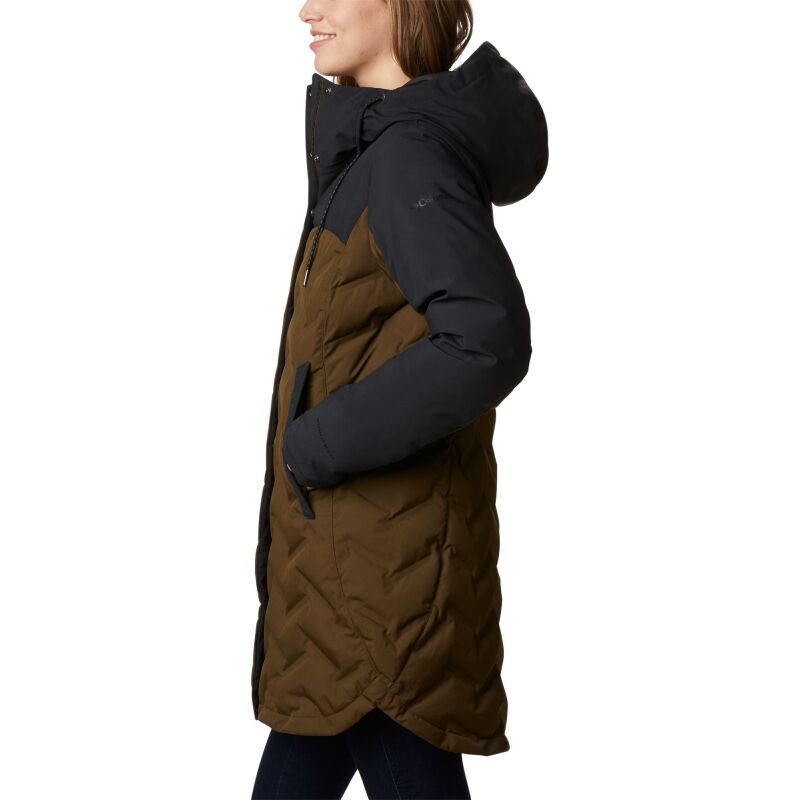 Columbia Mountain Croo Long Down Jacket Women's Olive Green/Black