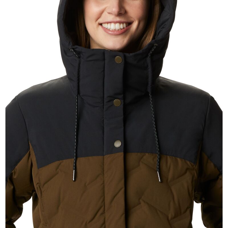 Columbia Mountain Croo Long Down Jacket Women's Olive Green/Black