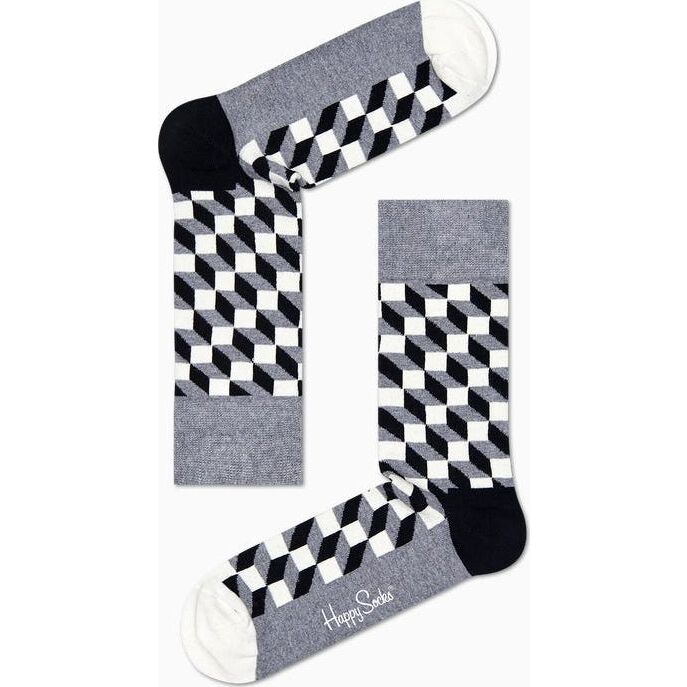 Happy Socks 4-Pack Classic Black & White Socks Gift Set Multi 9100