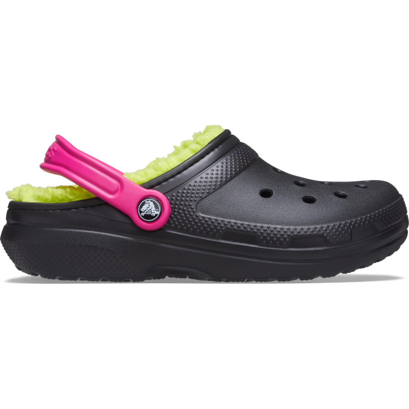 Crocs™ Classic Lined Pop Strap Clog Black/Multi