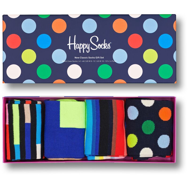 Happy Socks 4-Pack New Classics Gift Set Multi 9300