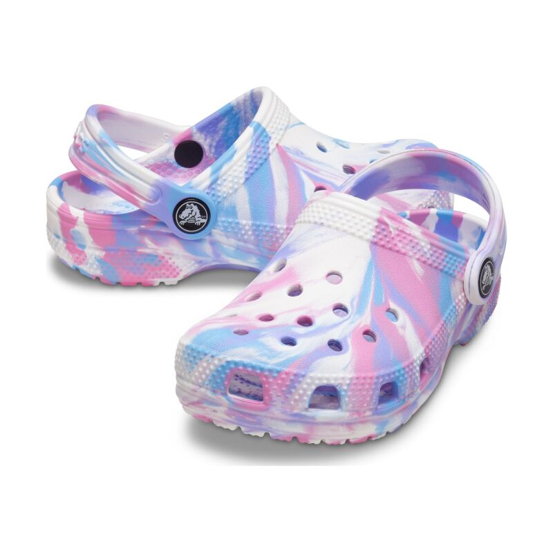 Crocs™ Classic Marbled Clog Kid's 206838 White/Pink