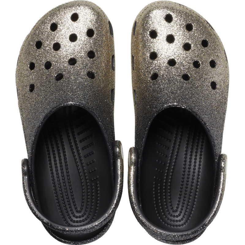 Crocs™ Classic Ombre Glitter Clog Black/Gold