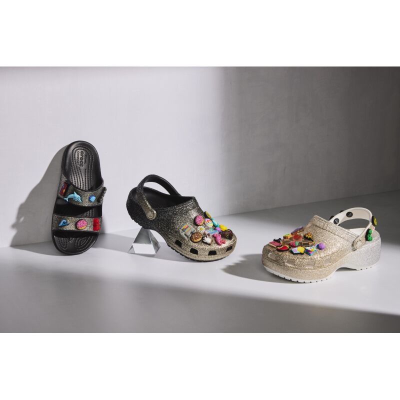 Crocs™ Classic Ombre Glitter Clog Black/Gold