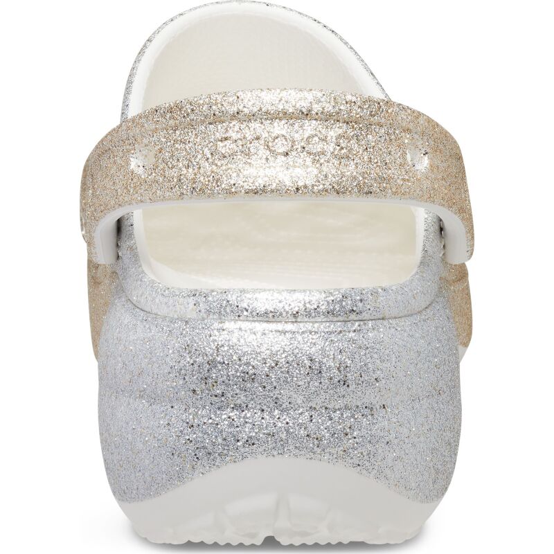 Crocs™ Classic Platform Ombre Glitter Clog Women's White/Gold