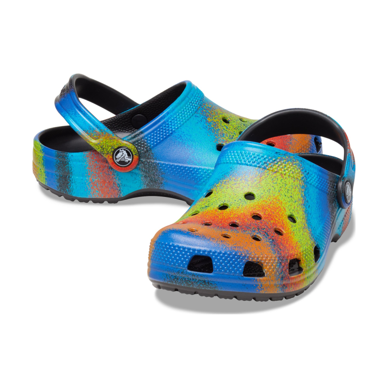 Crocs™ Classic Spray Dye Clog Kid's Black/Multi