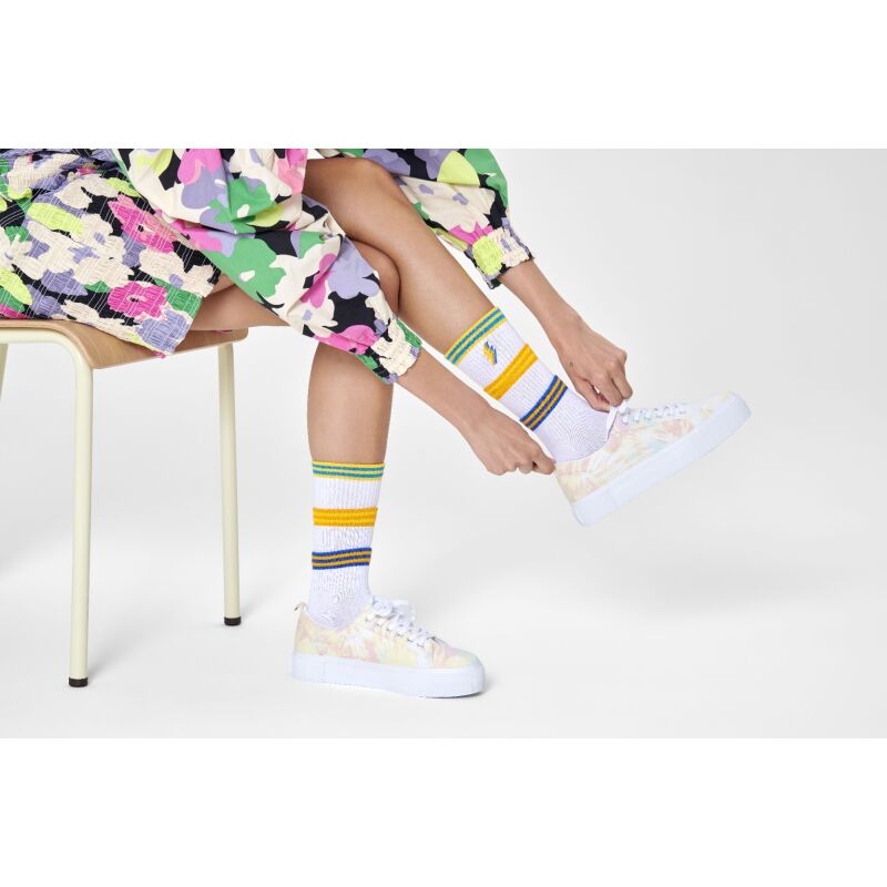 Happy Socks Colors Cuff Thin Crew Sock Multi 1000