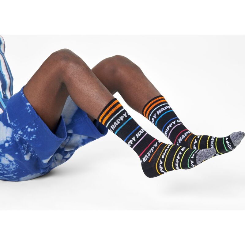 Happy Socks Happy Line Thin Crew Sock Multi 9300