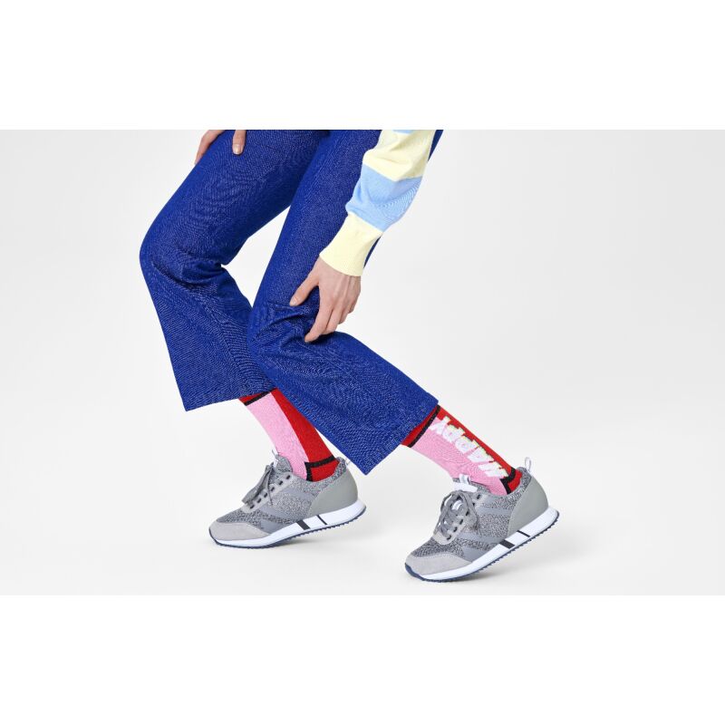Happy Socks Happy Text 3/4 Crew Sock Multi 4300