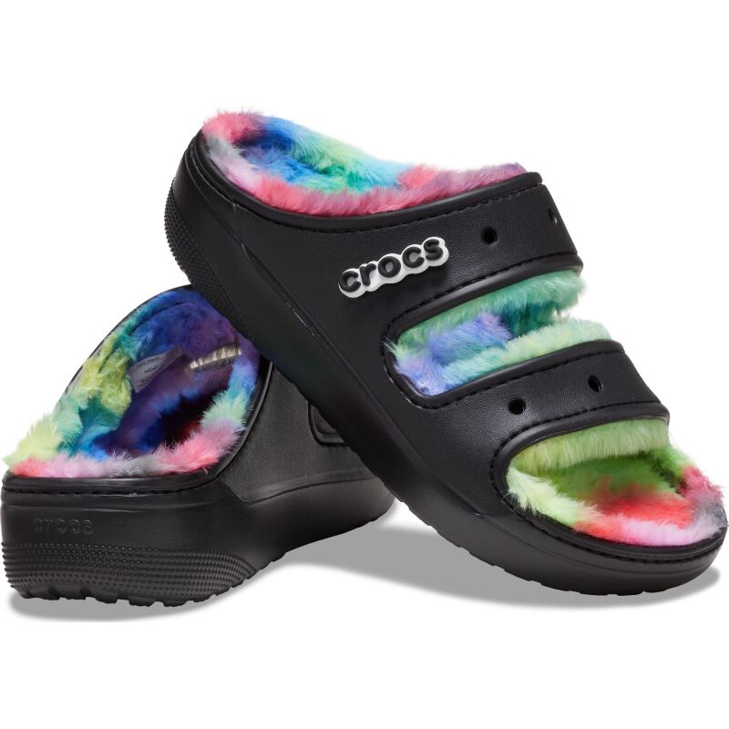 Crocs™ Classic Cozzzy Spray Dye Sandal Black/Multi