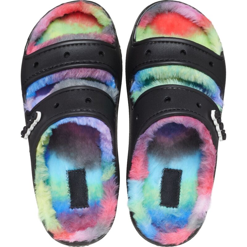 Crocs™ Classic Cozzzy Spray Dye Sandal Black/Multi