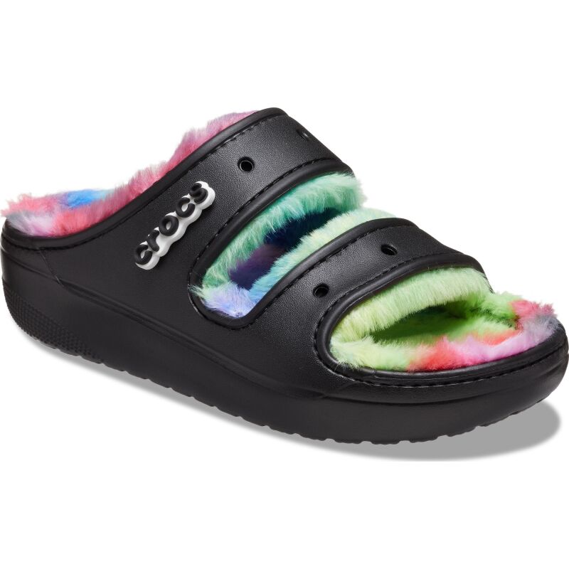 Crocs™ Classic Cozzzy Spray Dye Sandal Black/Multi