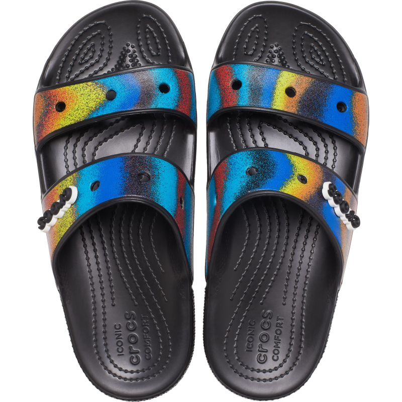 Crocs™ Classic Spray Dye Sandal Black/Multi