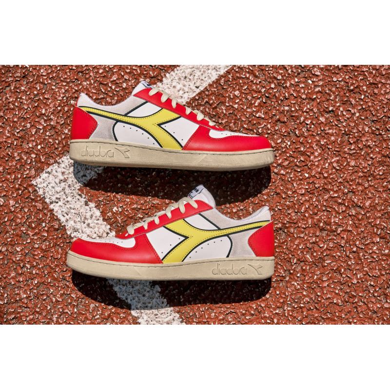 DIADORA Magic Basket Low Icona White/Ferrari Red Italy