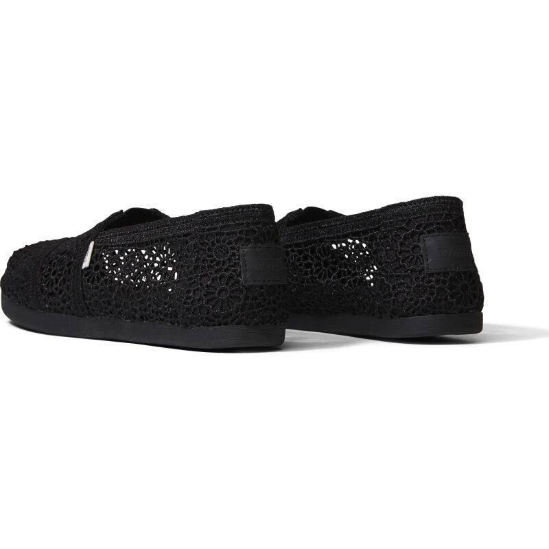 TOMS Moroccan Crochet Women's Classic Alpargata Black