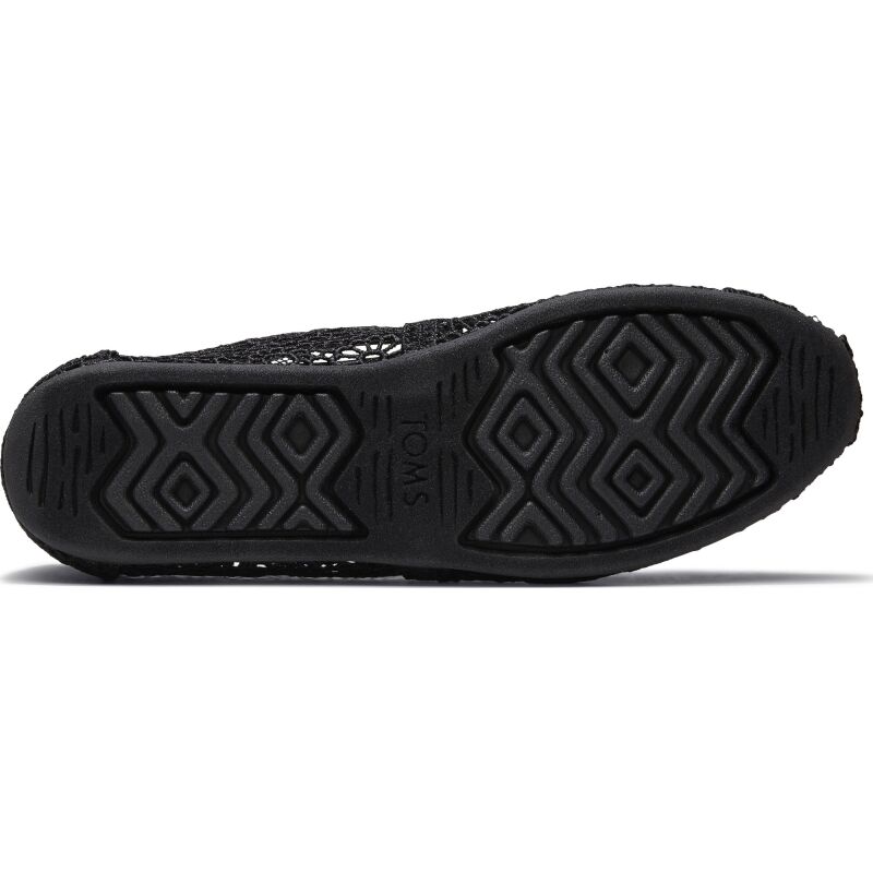 TOMS Moroccan Crochet Women's Classic Alpargata Black