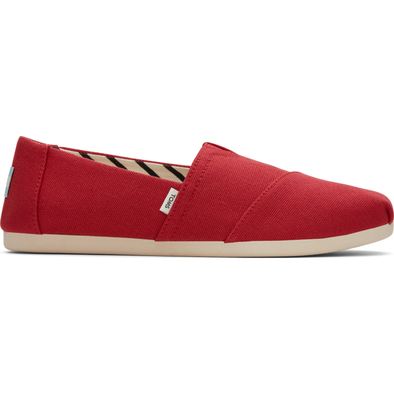 TOMS Recycled Cotton Canvas Women's Alpargata Red
