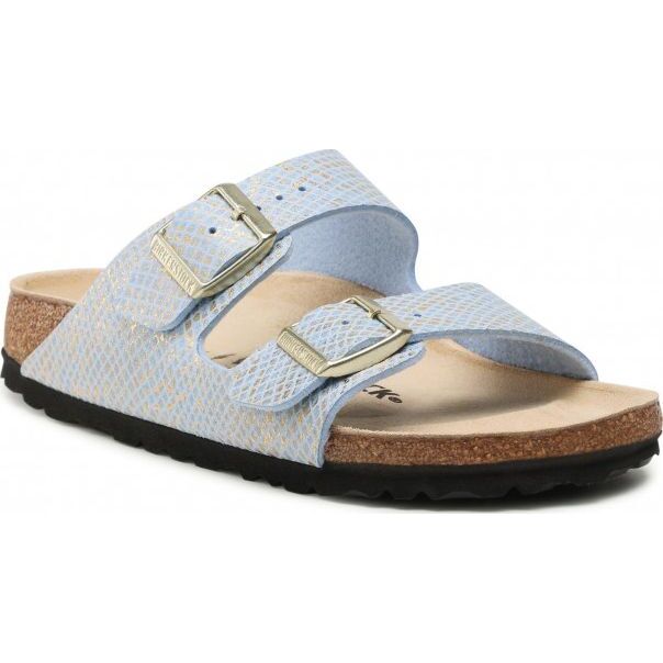 Birkenstock Arizona MF 1021463 Shiny Python Dusty Blue