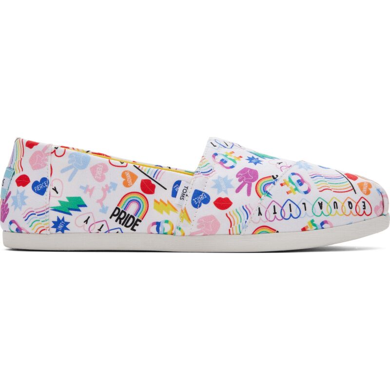 TOMS Unity Print Womens's Alpargata 3.0 White Multi