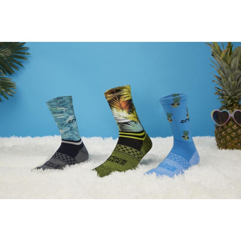 Crocs™ KID CREW BOY POOL PARTY 3 PACK SOCKS Blue / Green