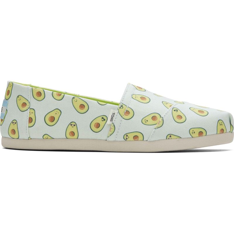 TOMS AVOCADOS PRINT WOMEN'S ALPARGATA Light Aqua