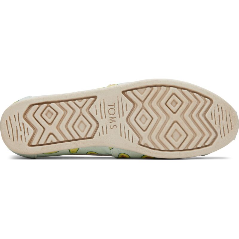 TOMS AVOCADOS PRINT WOMEN'S ALPARGATA Light Aqua