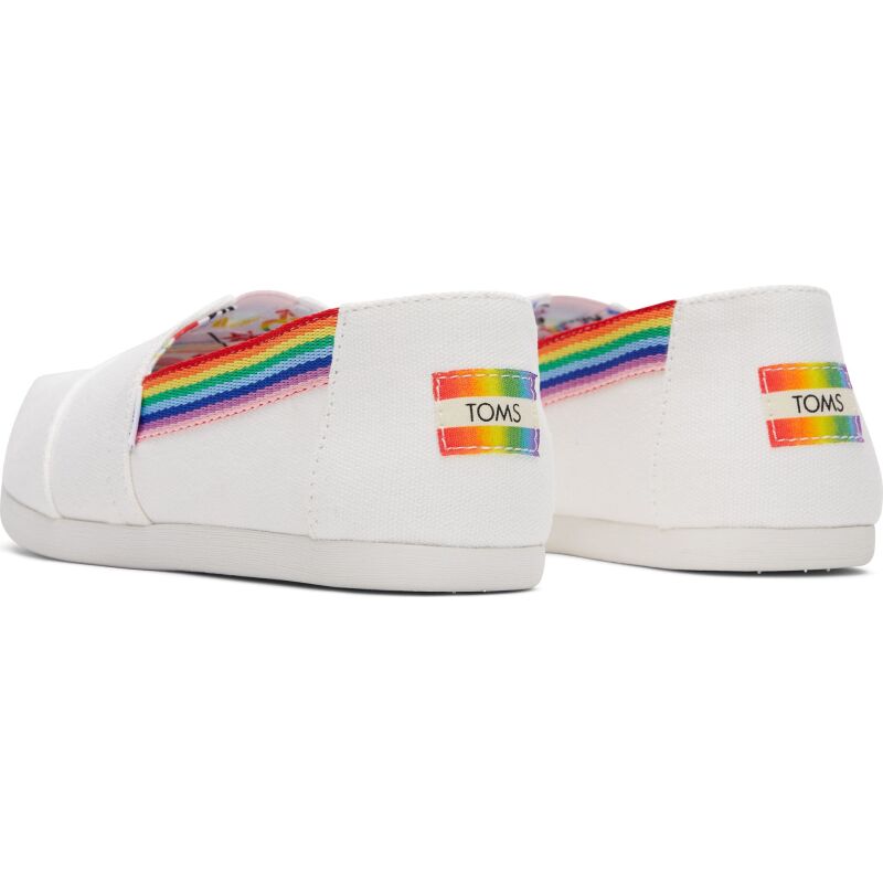 TOMS WEBBING WOMEN'S ALPARGATA White/Rainbow