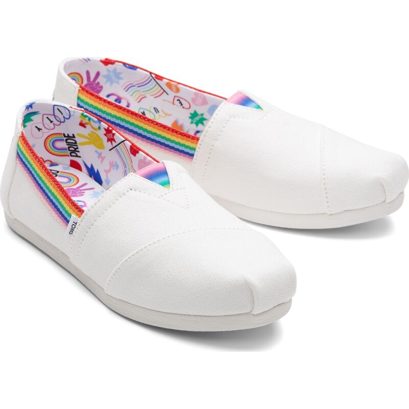 TOMS WEBBING WOMEN'S ALPARGATA White/Rainbow