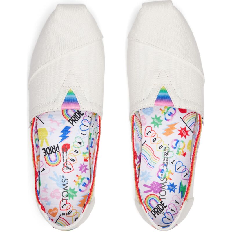 TOMS WEBBING WOMEN'S ALPARGATA White/Rainbow