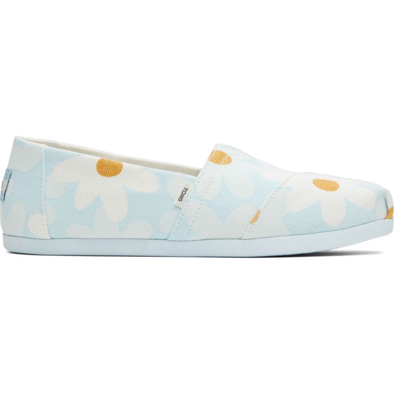 TOMS RETRO FLORAL WOMEN'S ALPARGATA Soft Blue