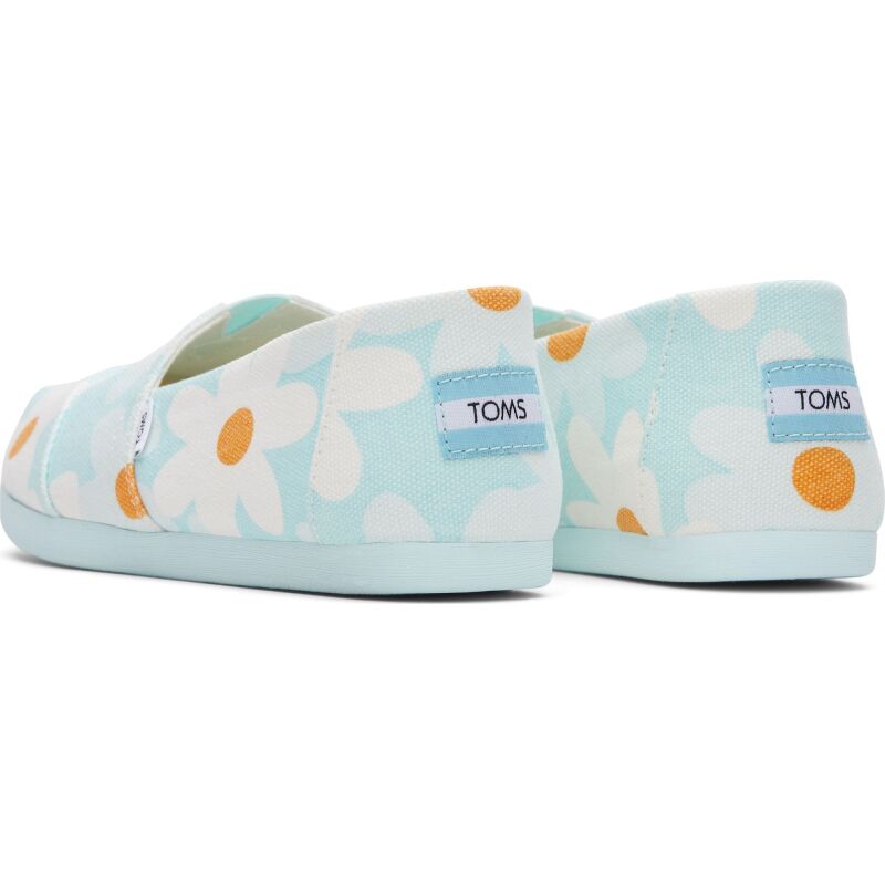 TOMS RETRO FLORAL WOMEN'S ALPARGATA Soft Blue