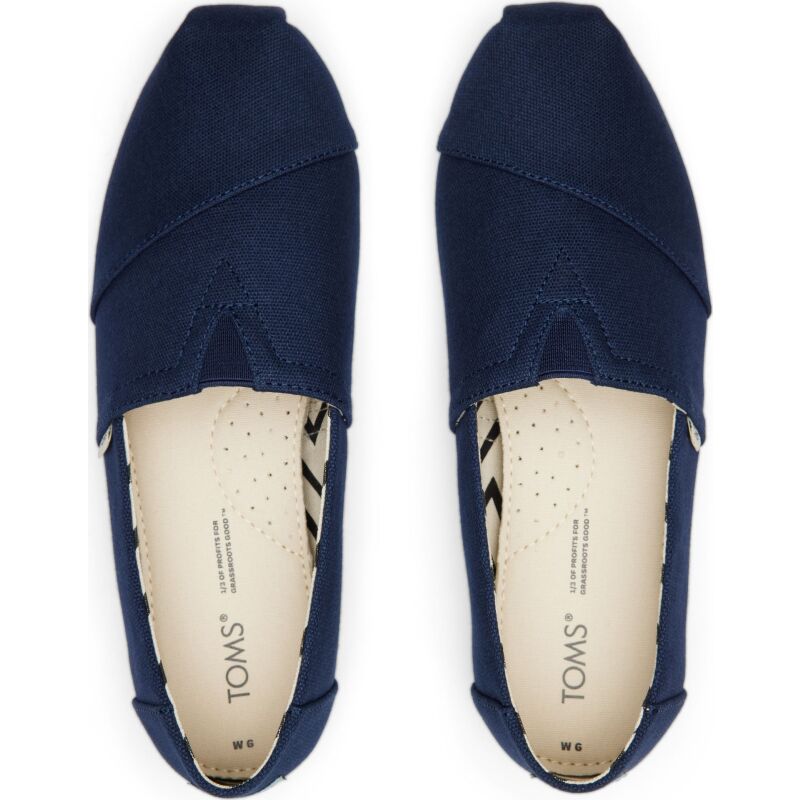 TOMS Recycled Cotton Canvas Women's Alpargata Navy