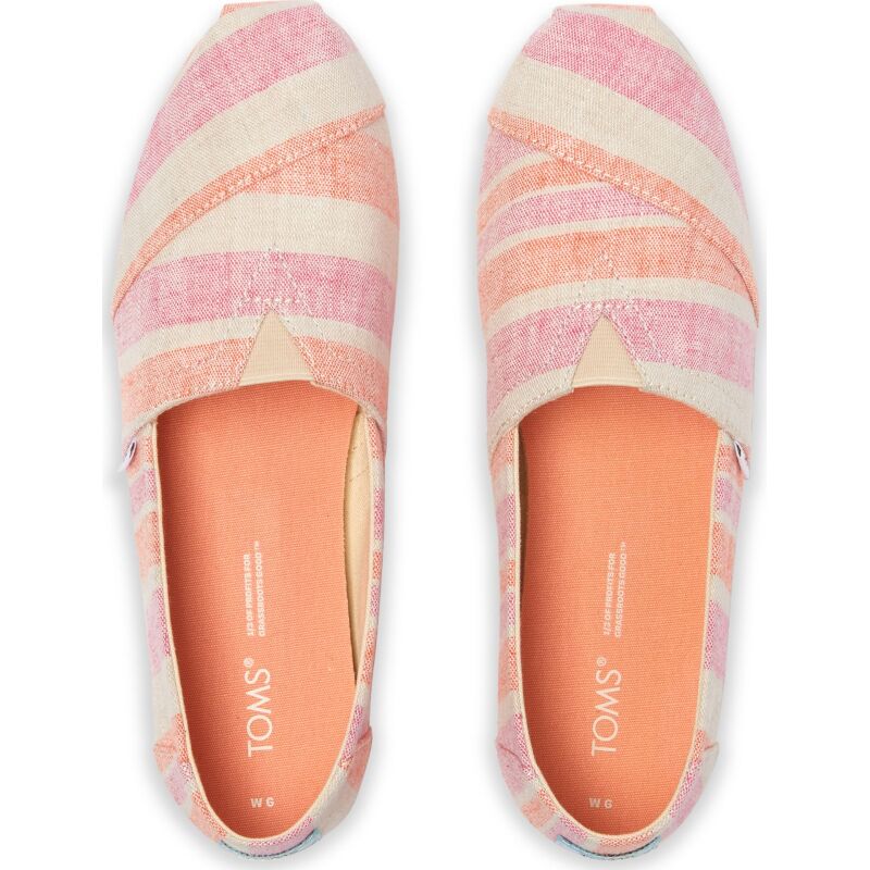 TOMS Wide Stripe Women's Alpargata Fuchsia Rose