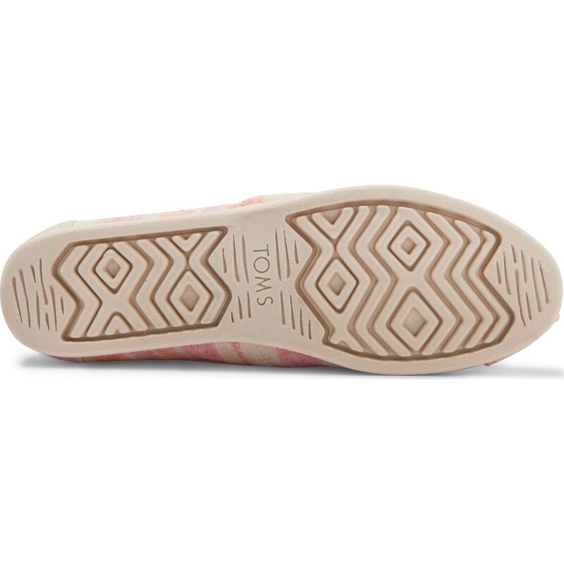 TOMS Wide Stripe Women's Alpargata Fuchsia Rose