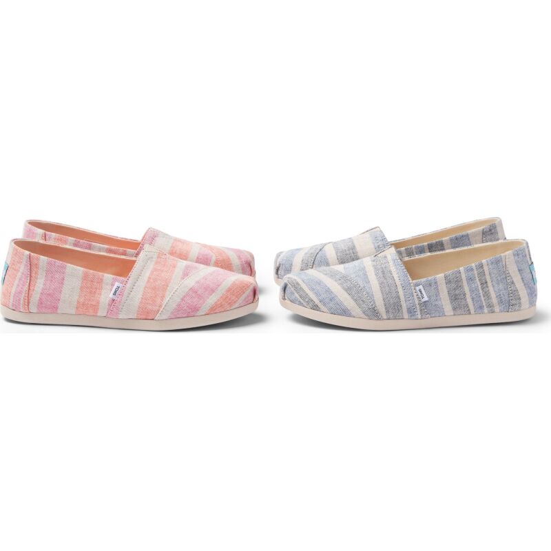 TOMS Wide Stripe Women's Alpargata Fuchsia Rose