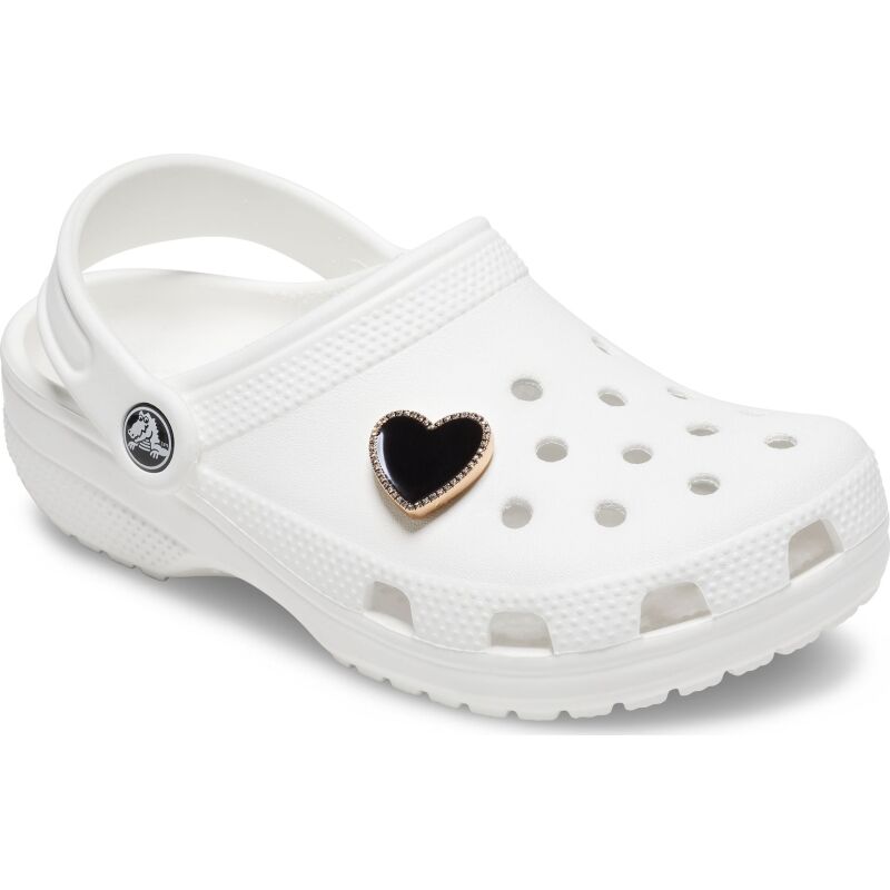 Crocs™ Black Heart with Gold Outline Multi