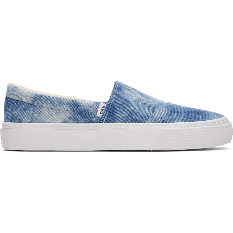 TOMS Washed Denim Women Alpargata Fenix Slip On Blue