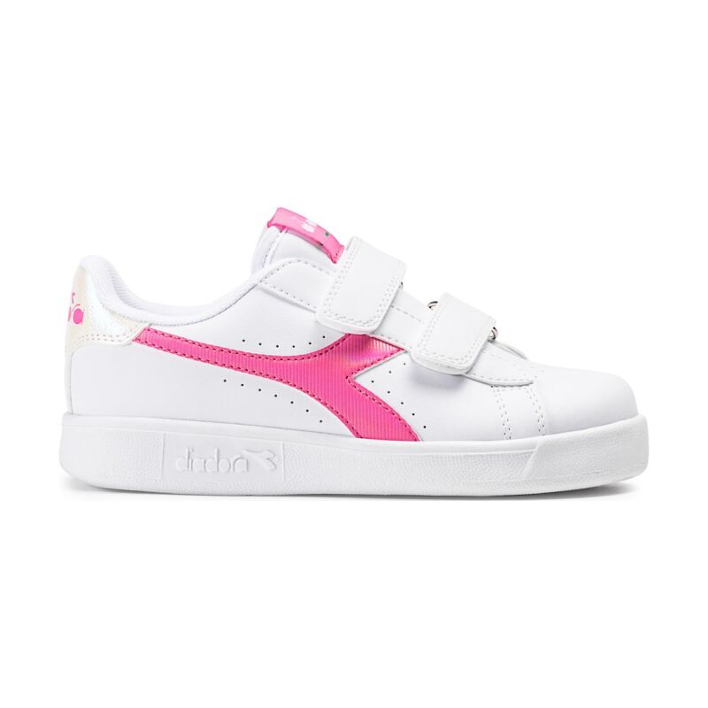 DIADORA Game P Ps Girl Kid's White/Pink Carnation