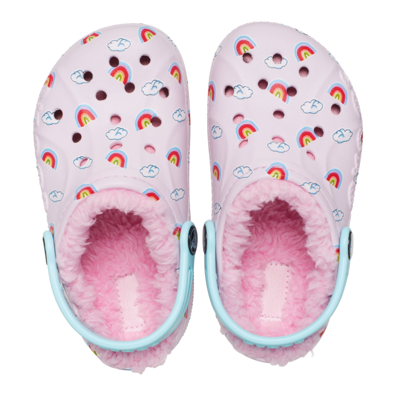 Crocs™ Baya Lined Printed Clog Kid's 207653 Ballerina Pink