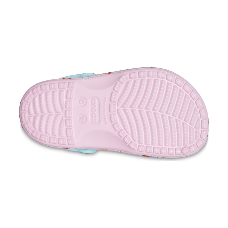 Crocs™ Baya Lined Printed Clog Kid's 207653 Ballerina Pink