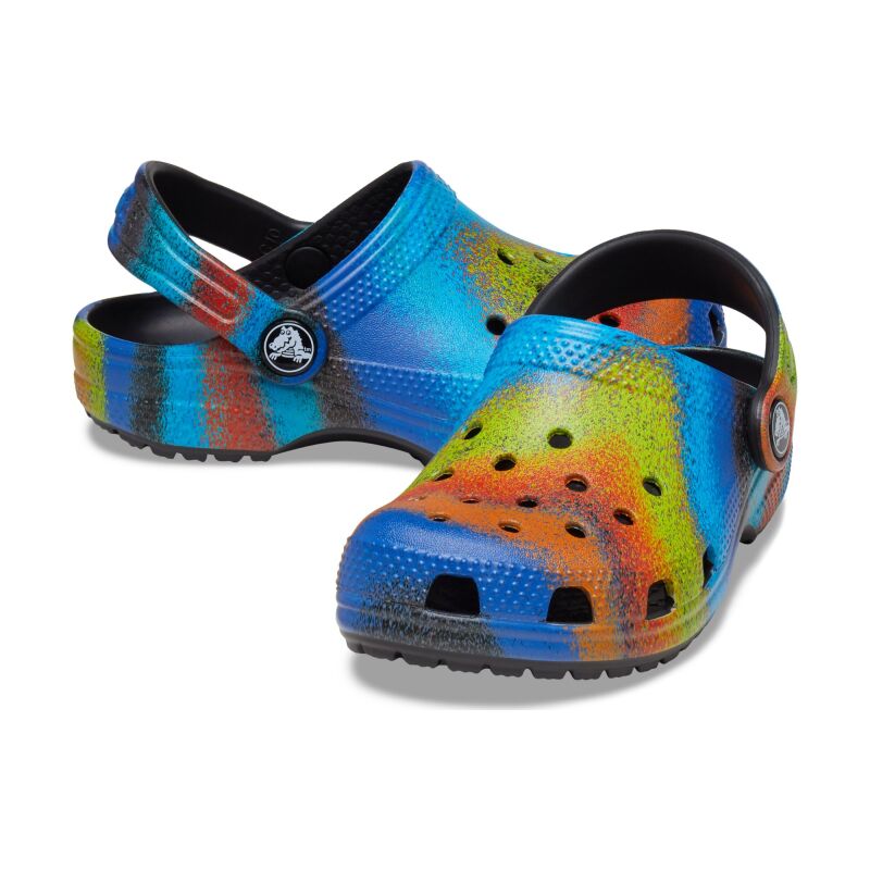 Crocs™ Classic Spray Dye Clog Kid's 208094 Black/Multi