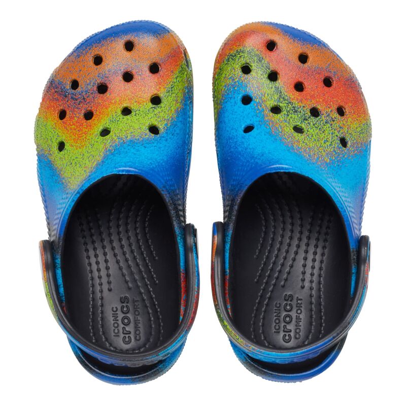 Crocs™ Classic Spray Dye Clog Kid's 208094 Black/Multi