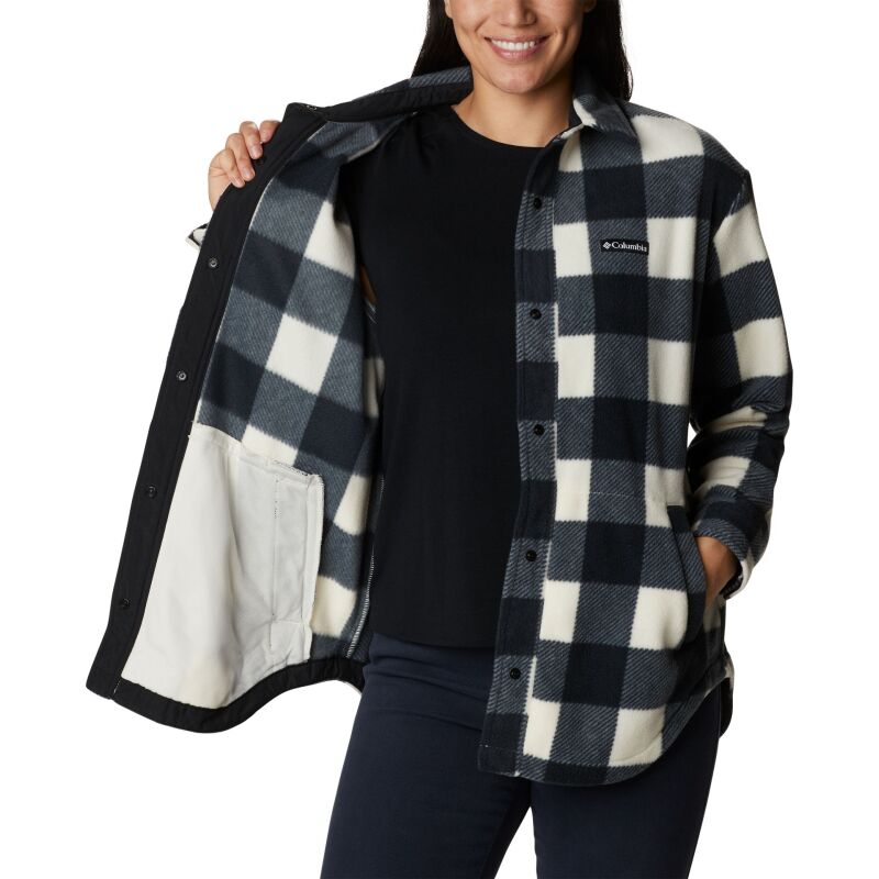 Columbia Benton Springs Shirt Jacket Chalk Check Pri