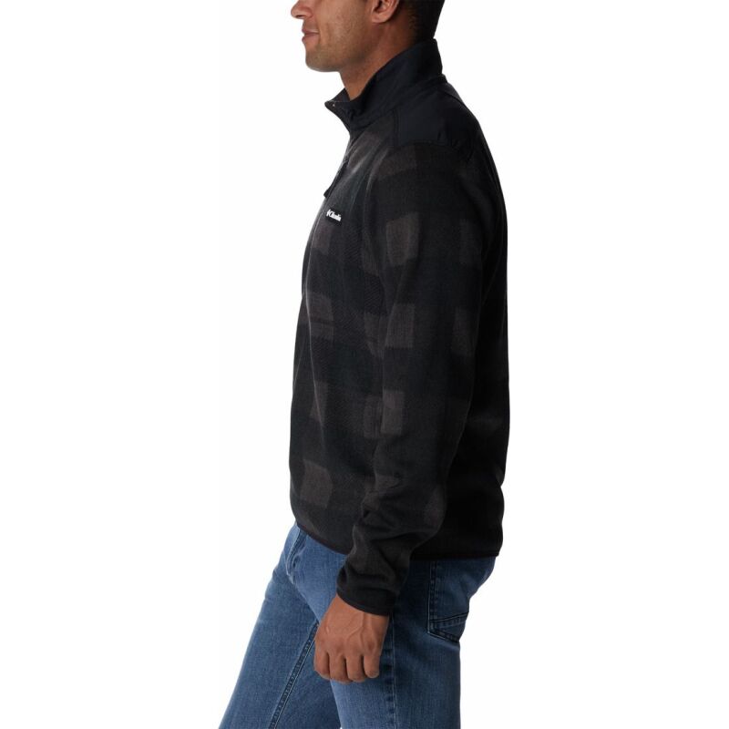 Columbia Sweater Weather II Printed Half Zip Black Buffalo C