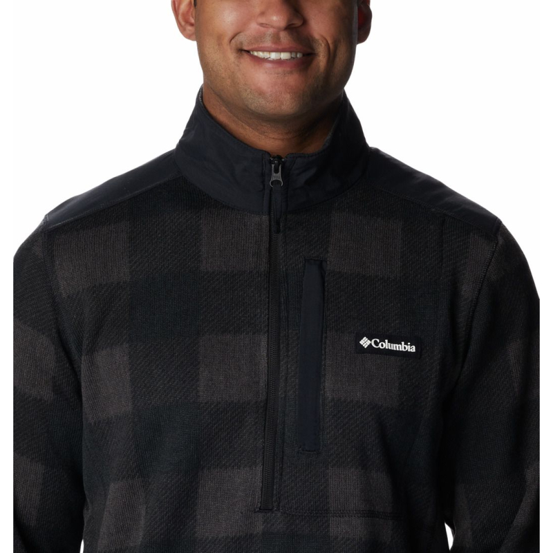 Columbia Sweater Weather II Printed Half Zip Black Buffalo C