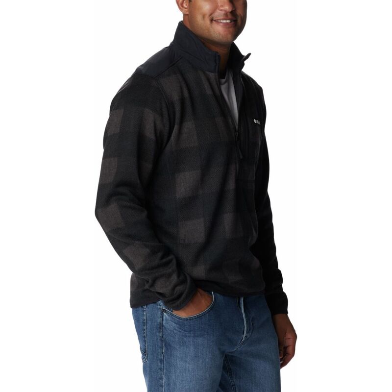 Columbia Sweater Weather II Printed Half Zip Black Buffalo C